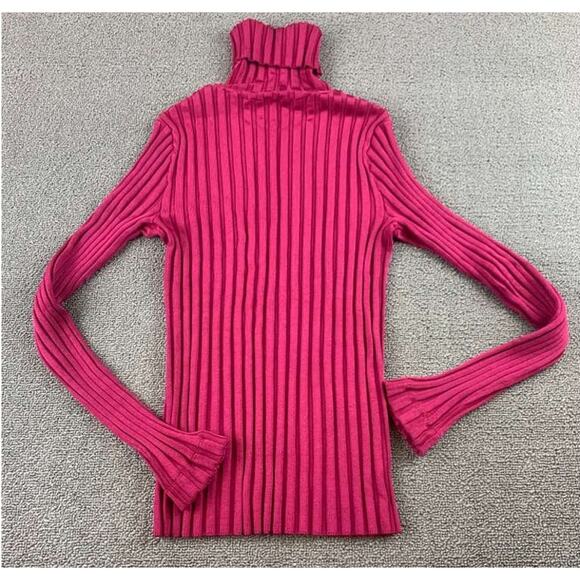 Veronica Beard Nellie Turtleneck Top Sweater XS Pink Ribbed Long Sleeve Pullover - Picture 2 of 7